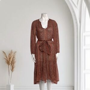 old brown dress Andalusia dress in dark brown – BEDRA VINTAGE main image 0
